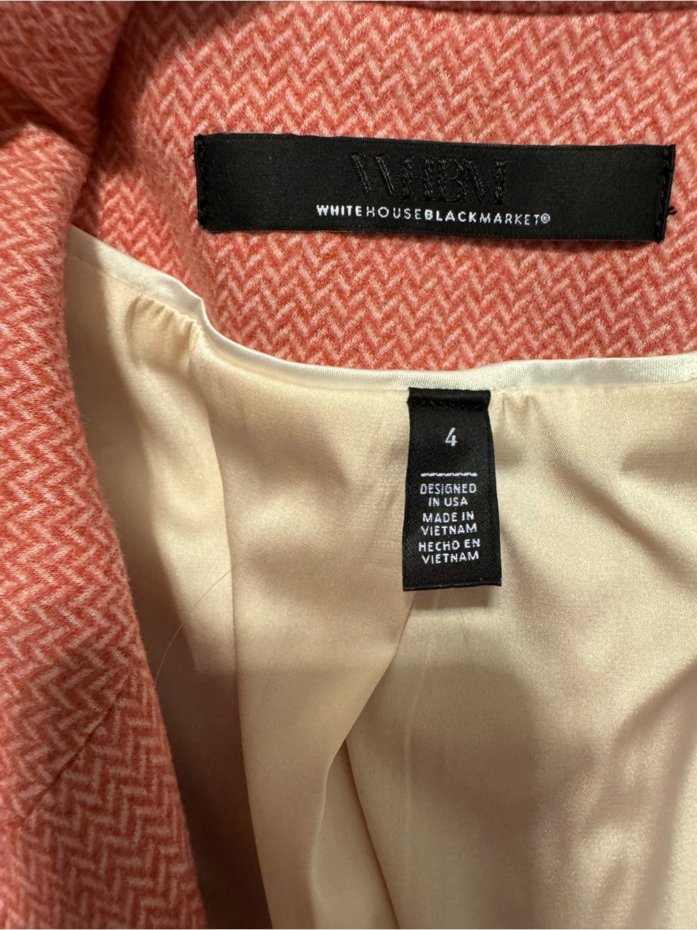 White House Black Market Pink Double-Breasted Blazer - Picture 2 of 5